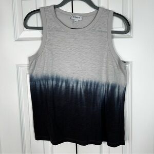 Evereve Gray and Blue Ombre Tie Dye Tank Top